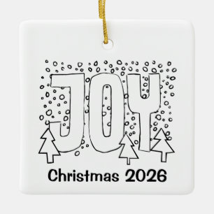 Ornamento De Cerâmica Férias Alegres Personalizadas