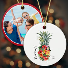 Férias da família Hawaii Foto Pineapple no Natal
