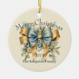 Ornamento De Cerâmica Férias de Natal com Arco Feliz Feriado de Natal