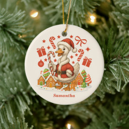 Ornamento De Cerâmica Férias de Natal dos papais noeis