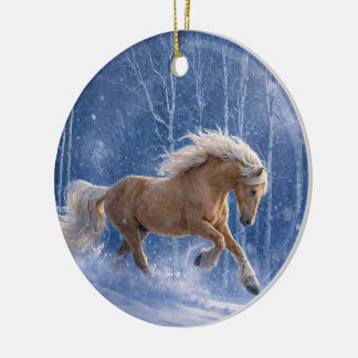 Ornamento De Cerâmica Férias de Natal Lindas Amantes de Cavalos