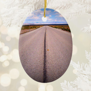 Ornamento De Cerâmica Férias de Viagem de Verão de Estrada Foto de Dois