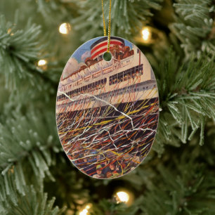 Ornamento De Cerâmica Férias do navio de cruzeiros do vintage; Partido