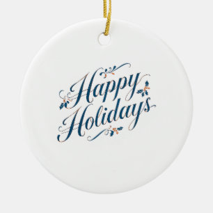 Ornamento De Cerâmica Férias Felizes Natal Alegre Família Ano Novo