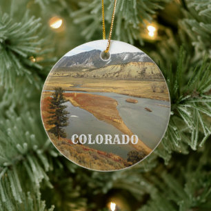 Ornamento De Cerâmica Férias na Paisagem Cênica do Colorado
