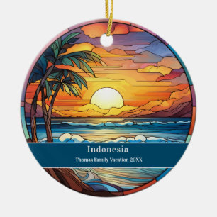 Ornamento De Cerâmica Férias Personalizadas na Praia da Indonésia