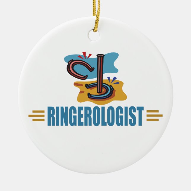 Ornamento De Cerâmica Ferraduras engraçadas (Frente)