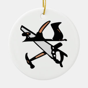 Ornamento De Cerâmica Ferramentas de madeira