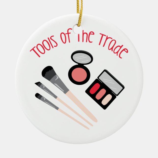 Ornamento De Cerâmica Ferramentas do comércio (Frente)