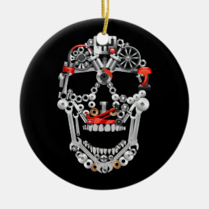 Ornamento De Cerâmica Ferramentas mecânicas de chave de fendas de crânio