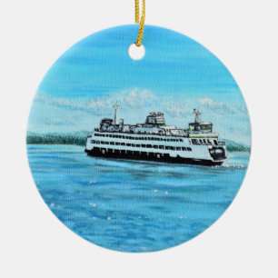 Ornamento De Cerâmica Ferry Painting