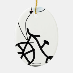 Ornamento De Cerâmica festa de balões de bicicleta personalizar Aniversá