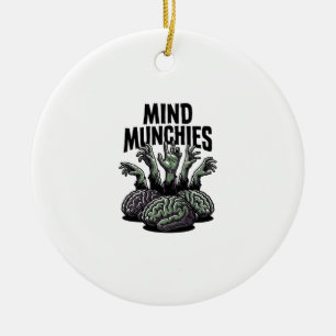 Ornamento De Cerâmica Festa de Cérebro de Morto Vintage Mãos de Zumbi Ca