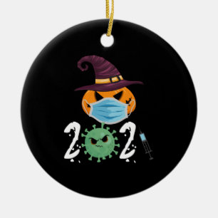 Ornamento De Cerâmica Festa de Máscara Engraçada de Máscara de Pumpkin 2