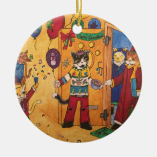 Ornamento De Cerâmica Festa de Natal