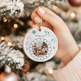 Ornamento De Cerâmica Festa de Natal Caprichosa e Divertida