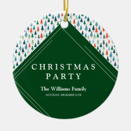 Ornamento De Cerâmica Festa Verde Feliz de Natal Férias de Natal
