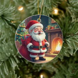 Ornamento De Cerâmica Festive Holiday Home Accent - Christmas Decorative