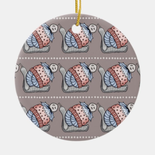 Ornamento De Cerâmica Festive pudding (Frente)