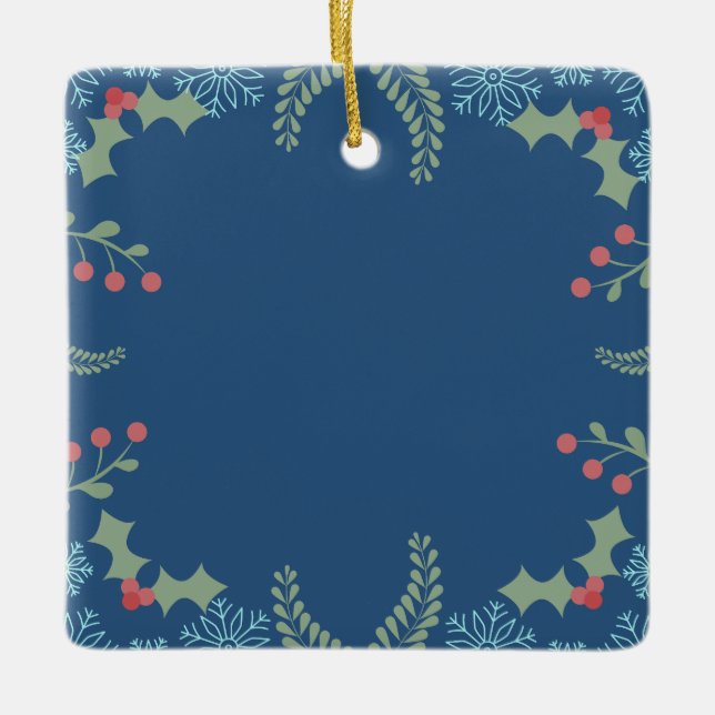 Ornamento De Cerâmica Festivo Garland (Frente)