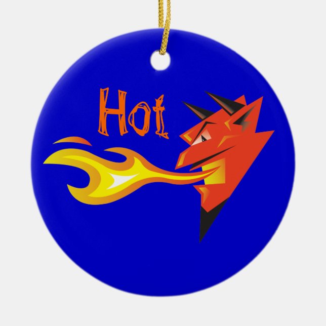 Ornamento De Cerâmica Fiery Devil's Head Door Hanger (Frente)