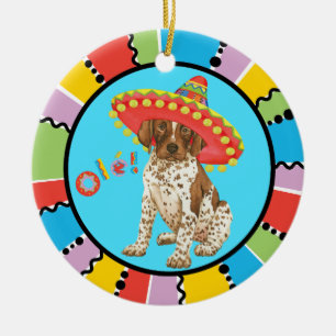 Ornamento De Cerâmica Fiesta German Shorthired Pointer