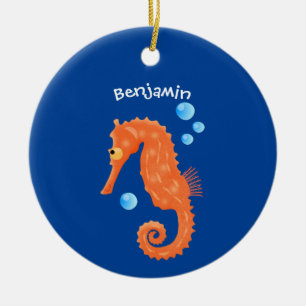 Ornamento De Cerâmica Figura de desenho animado das bolhas de laranja-ac
