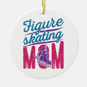Ornamento De Cerâmica Figura Patinando Mamãe Ice Patinando Mãe Mãe