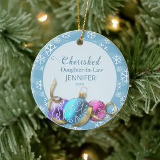 Ornamento De Cerâmica Filha Chocada No Natal Da Lei