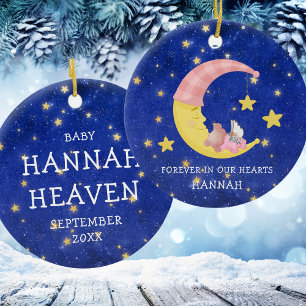 Ornamento De Cerâmica Filha da Lua Memorial Menina Perda de Natal