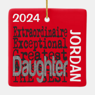 Ornamento De Cerâmica Filha Extraordinária PERSONALIZADA