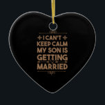 Ornamento De Cerâmica Filho casando-se com Festa de casamento de solteir<br><div class="desc">1</div>