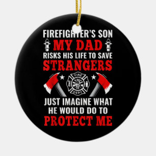 Ornamento De Cerâmica Filho do Bombeiro