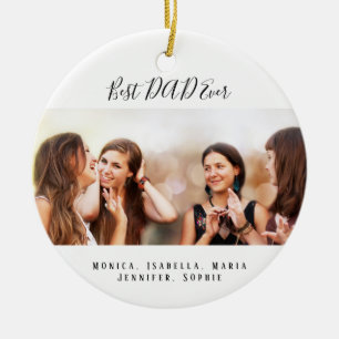 Ornamento De Cerâmica Filhos de fotos do pai
