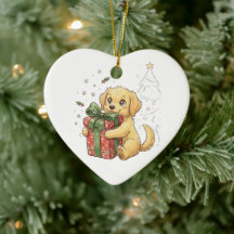 Filhote de Retriever Dourado de Natal Fofo Abraçan