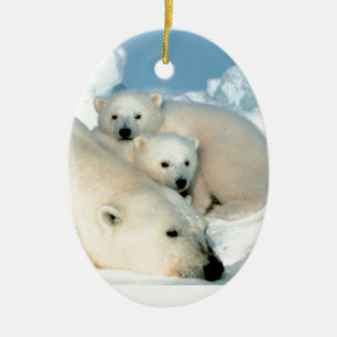 Ornamento De Cerâmica Filhote de urso polar 1