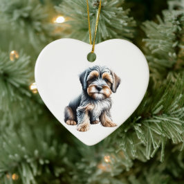 Ornamento De Cerâmica Filhote Personalizado de Terrier Tibetano