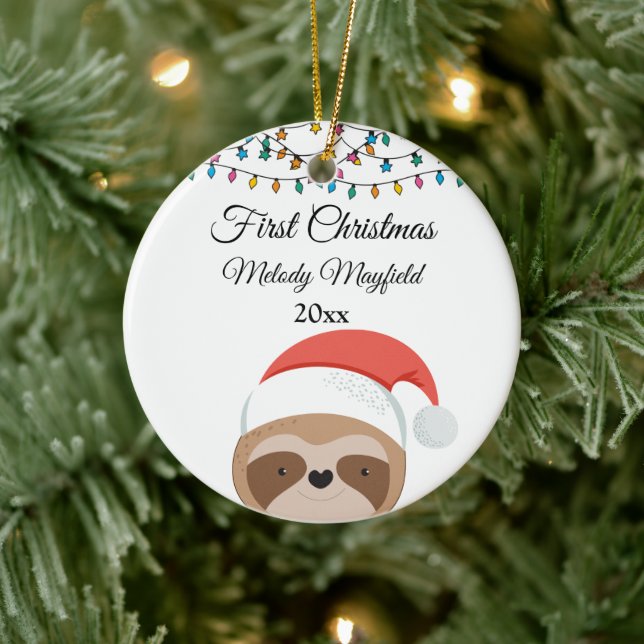 Ornamento De Cerâmica Filhotes de Natal Personalizados (Árvore)