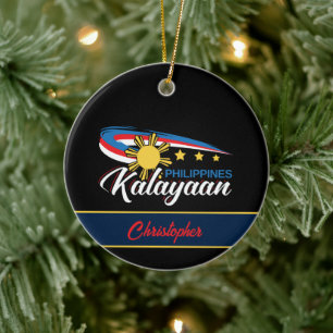 Ornamento De Cerâmica Filipinas Feriado da Independência Kalayan