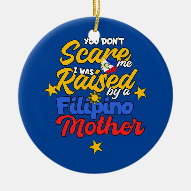 Ornamento De Cerâmica Filipinas Mulher filipina filipina Mãe n° (Frente)