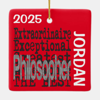 Ornamento De Cerâmica Filósofo Extraordinário PERSONALIZADO