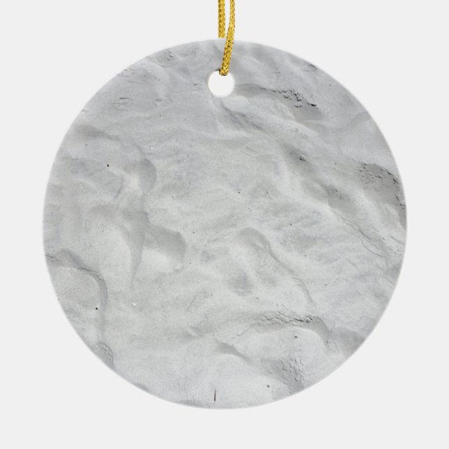 Ornamento De Cerâmica Fim-acima da areia da praia do Siesta (Frente)