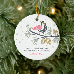 Ornamento De Cerâmica Finalmente Hora De Sentar E Ver A Aposentação Das