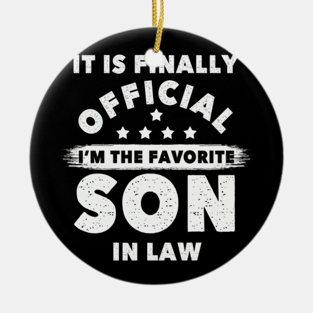 Ornamento De Cerâmica Finalmente, sou o filho favorito. (Frente)