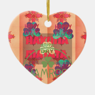 Ornamento De Cerâmica Fique abençoado Feliz Dia de São Patrício Hakuna M