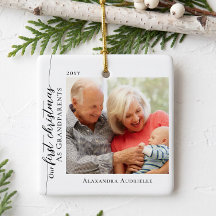 First Christmas Grandparents Baby Photo Birth Stat