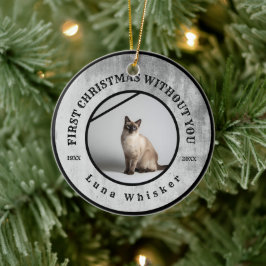 Ornamento De Cerâmica First Christmas Without You Pet Memorial