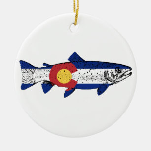 Ornamento De Cerâmica Fish Colorado