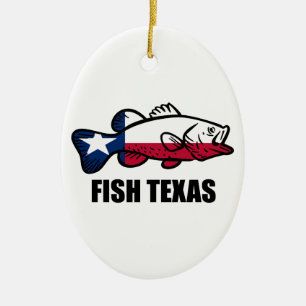 Ornamento De Cerâmica Fish Texas