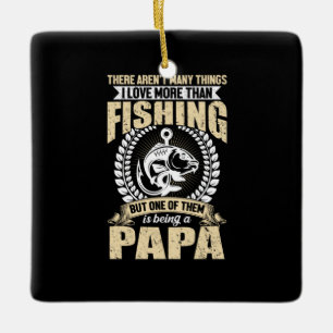 Ornamento De Cerâmica Fisher Art I Love More than Fishsing